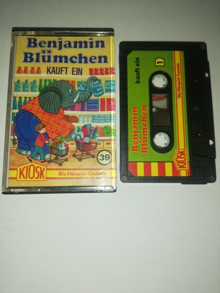 Benjamin Blümchen Folge 39 kauft ein 5-fach Schwarz geschraubt Schwarz mit Grünen Cover 4.26026 CD Kiosk(Seite 2 des MC-Label minimal beklebt)